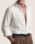 Étienne French Linen Shirt (Milk White)