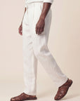 Alessio Linen-Viscose Pleated Trousers