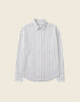 Luca Hidden-Placket Stripe Shirt