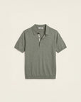 Bastien One-Button Polo (Soft Sage)