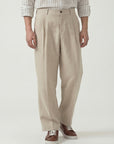Aurelio Washed Linen Pleated Trousers