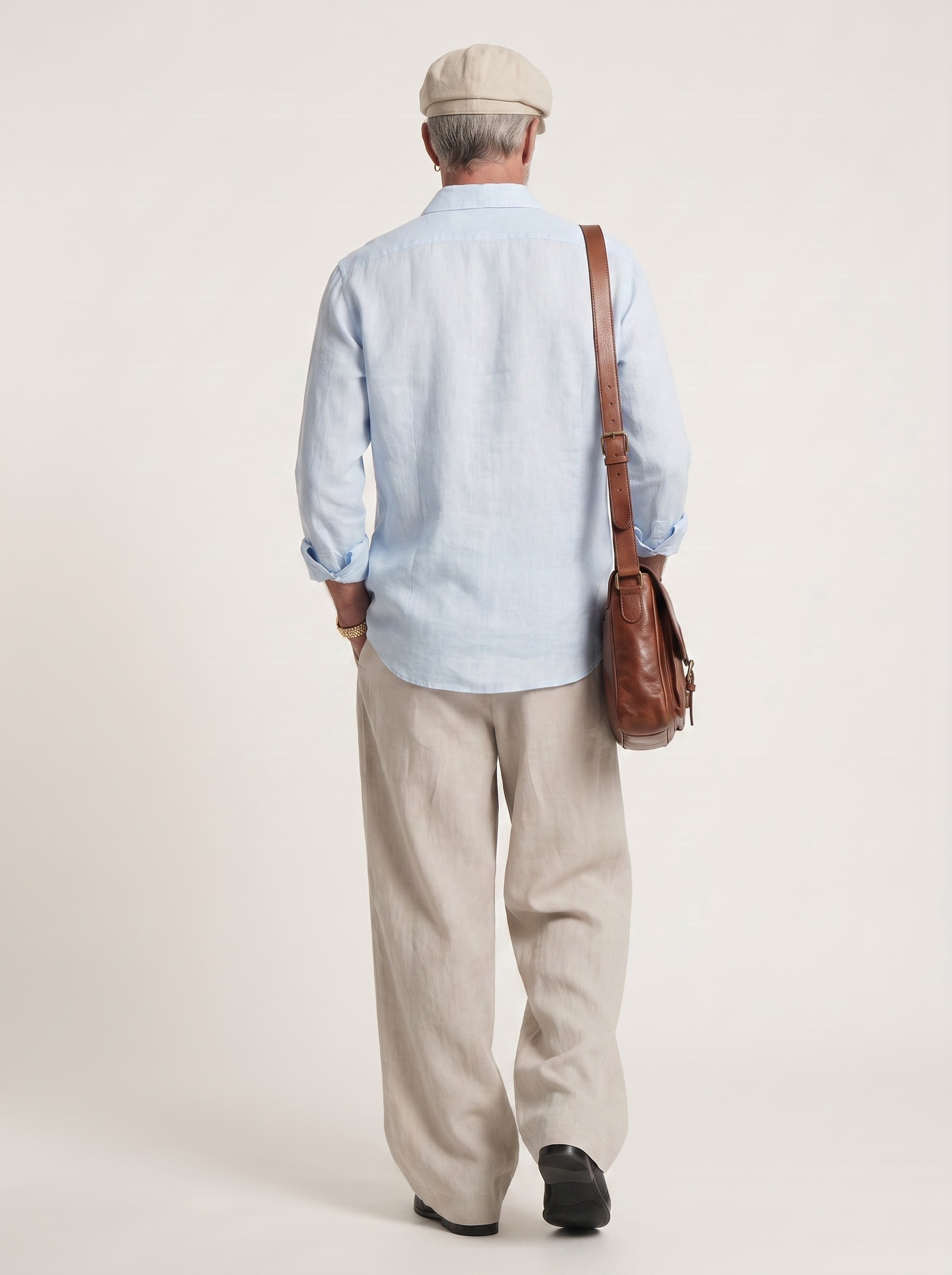 Étienne French Linen Shirt (Sky Blue)