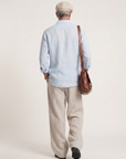 Étienne French Linen Shirt (Sky Blue)