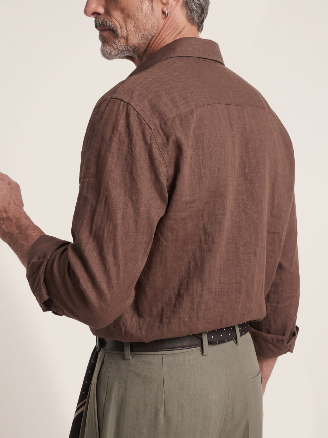 Étienne French Linen Shirt (Espresso Brown)