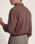 Étienne French Linen Shirt (Espresso Brown)