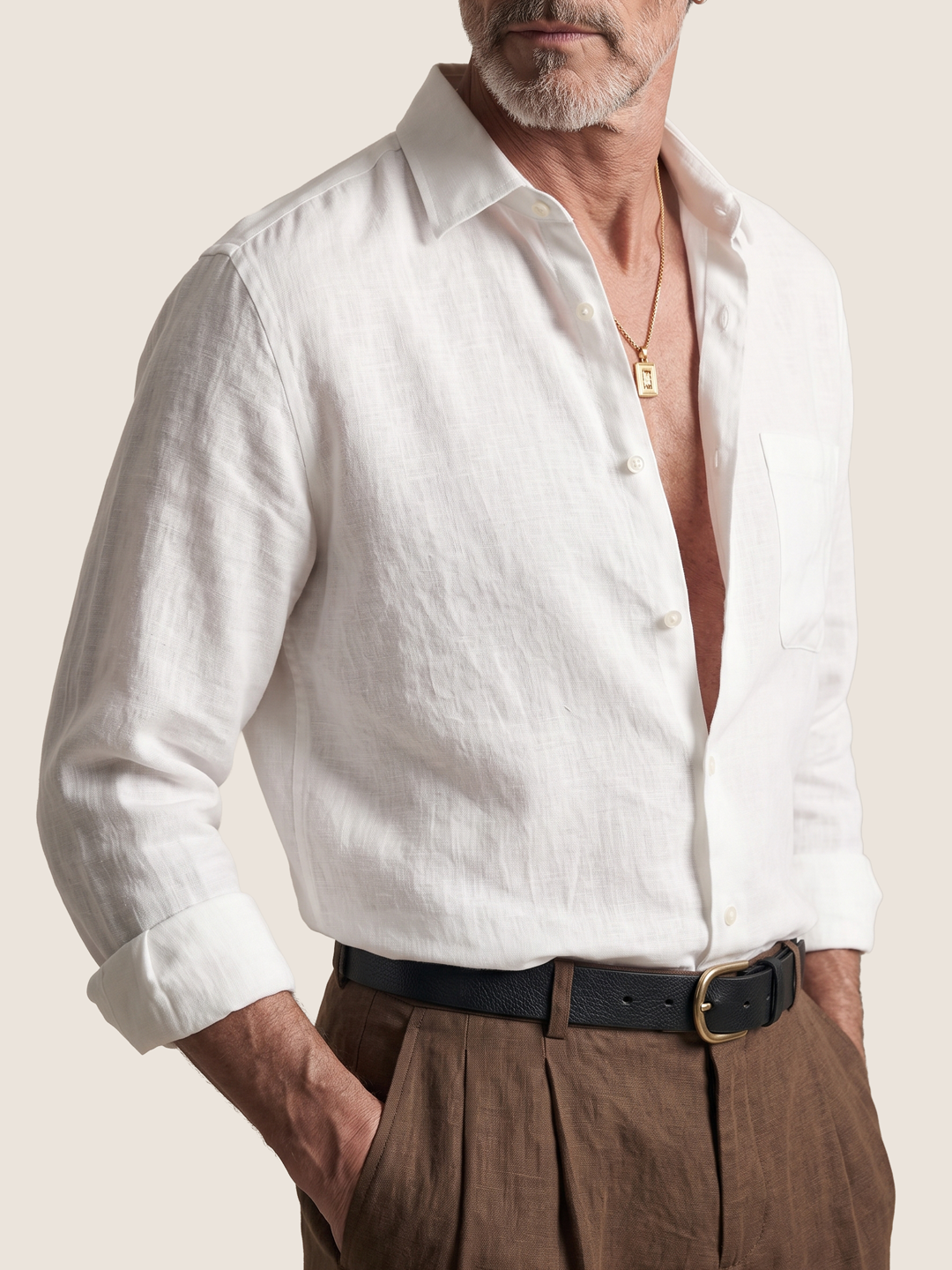 Étienne French Linen Shirt (Milk White)