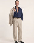 Étienne French Linen Shirt (Blue Navy)