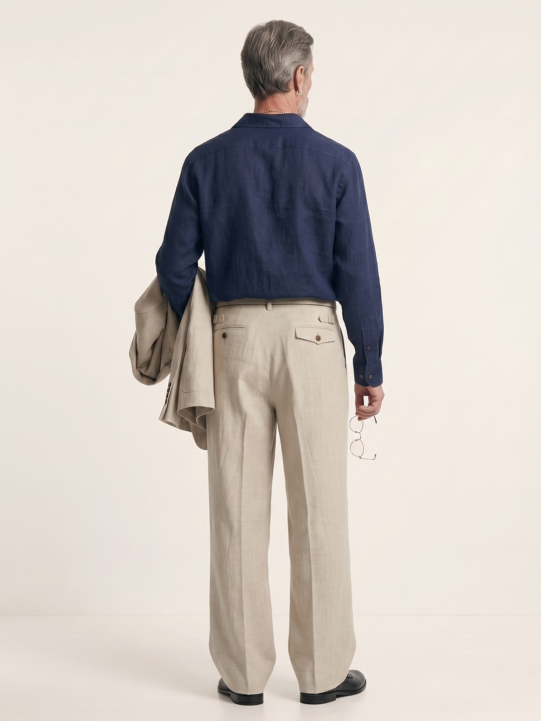 Étienne French Linen Shirt (Blue Navy)