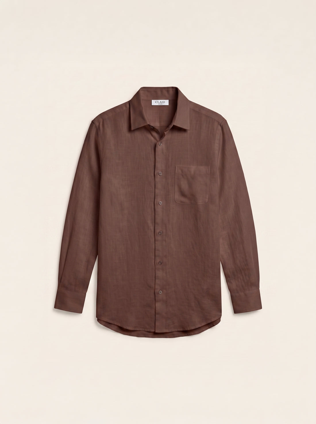 Étienne French Linen Shirt (Espresso Brown)