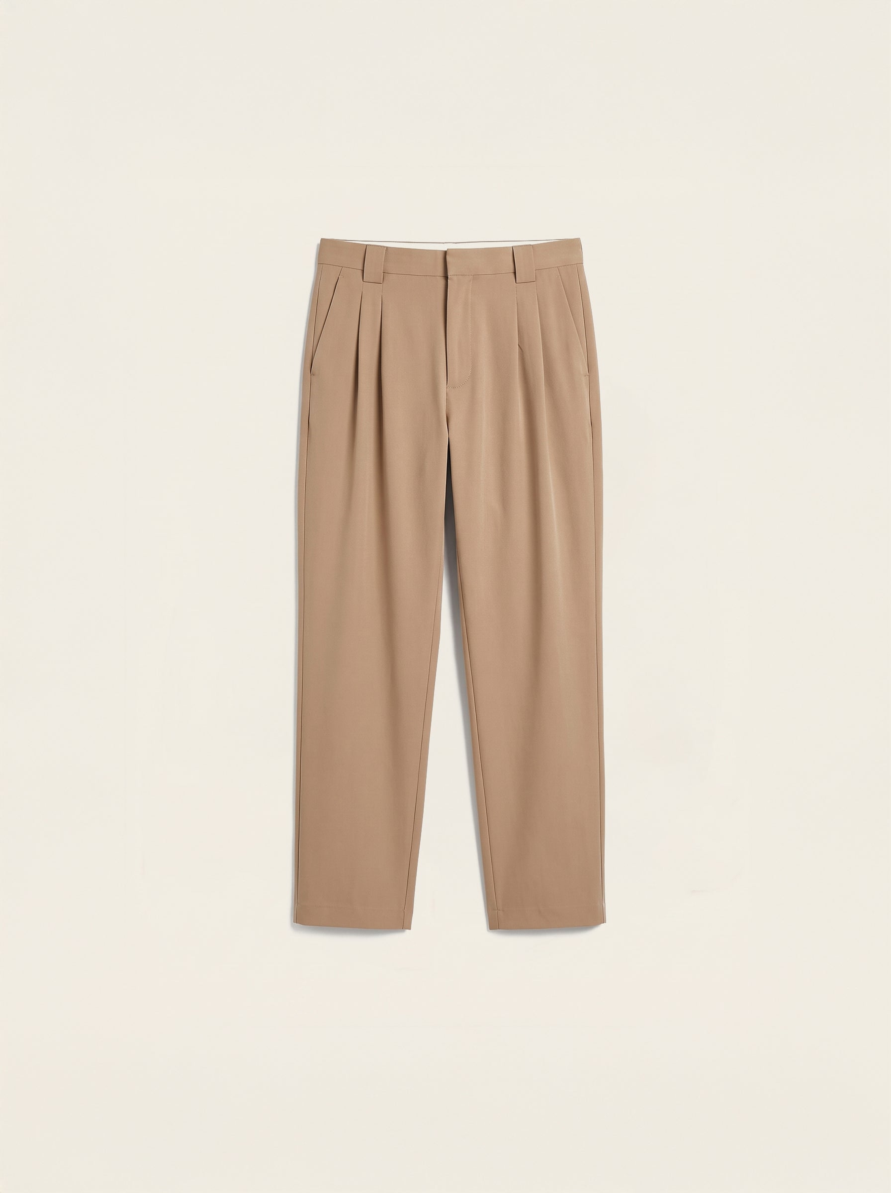 Arden Cotton-Lyocell Tailored Trousers (Sandstone)