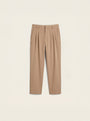Arden Cotton-Lyocell Tailored Trousers (Sandstone)