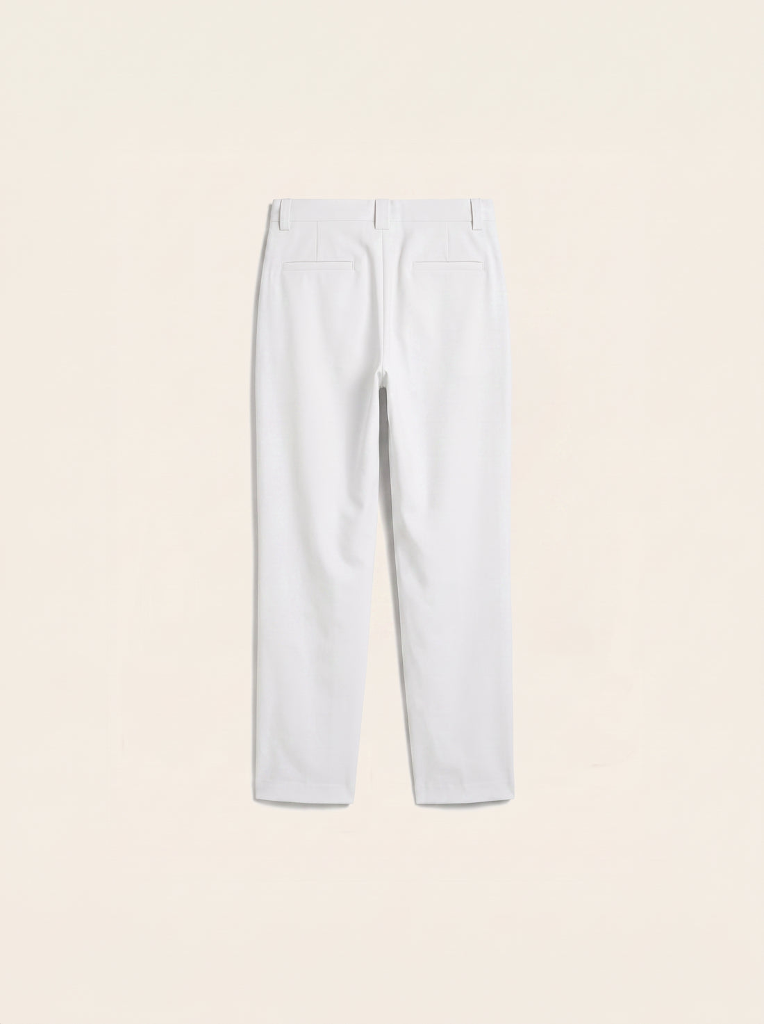 Arden Cotton-Lyocell Tailored Trousers (Pure White)