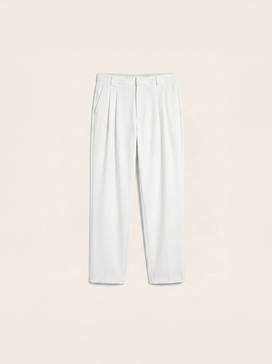 Arden Cotton-Lyocell Tailored Trousers (Pure White)