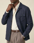 Adrien Silk-Linen Safari Jacket