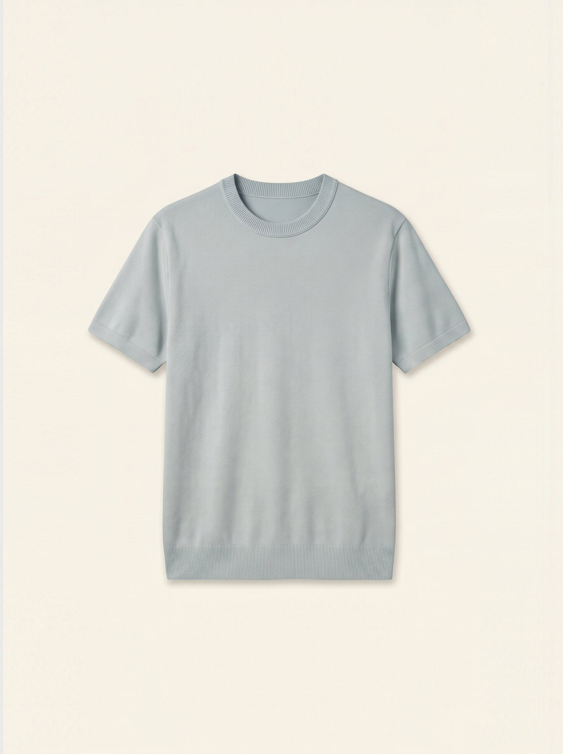 Luca Silk-Cotton Knit Tee (Sea Mist)