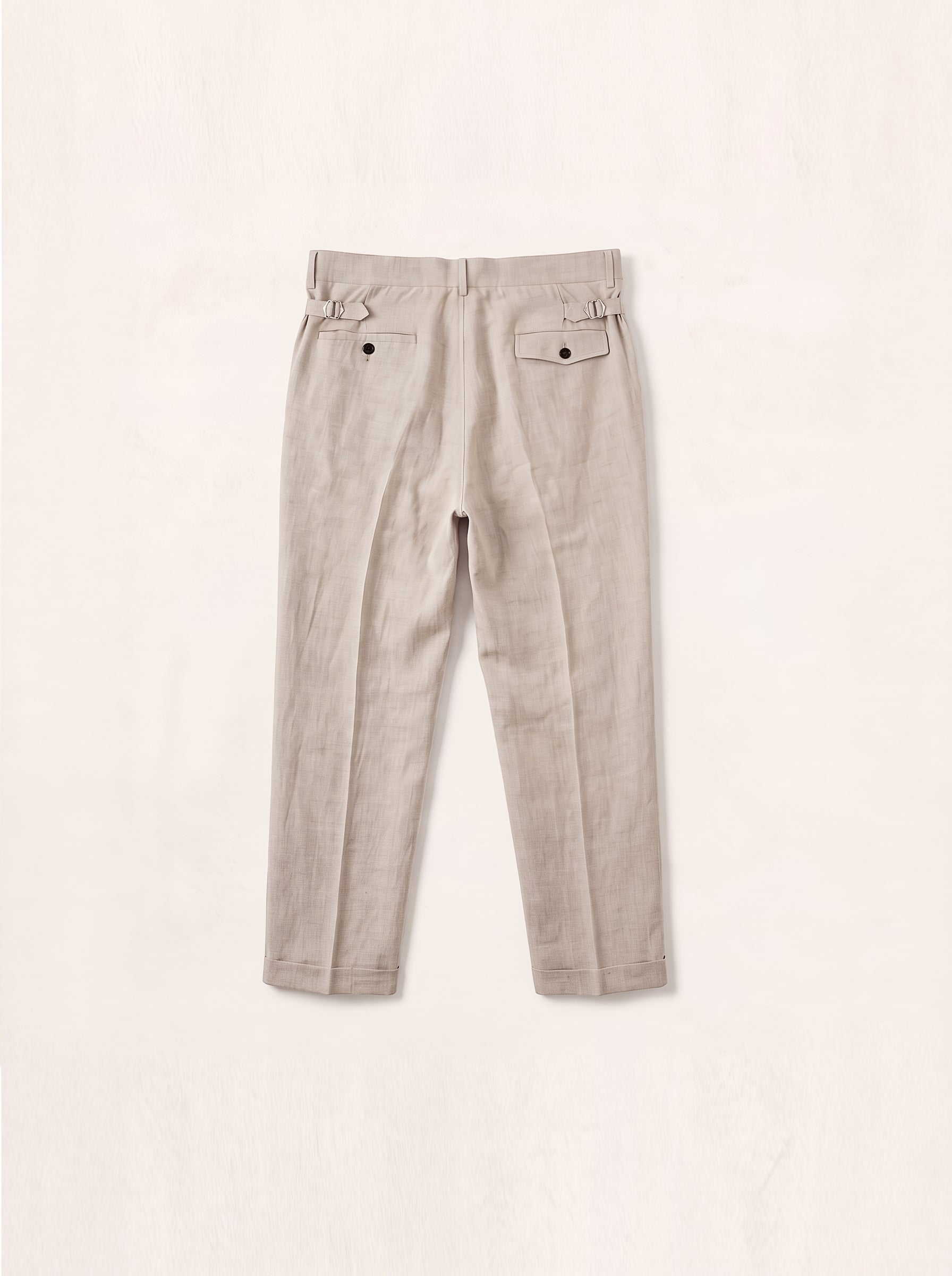Aurelio Washed Linen Pleated Trousers