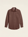Étienne French Linen Shirt (Espresso Brown)