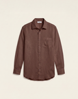 Étienne French Linen Shirt (Espresso Brown)