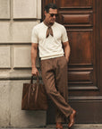 Lorenzo Linen Pleated Trousers
