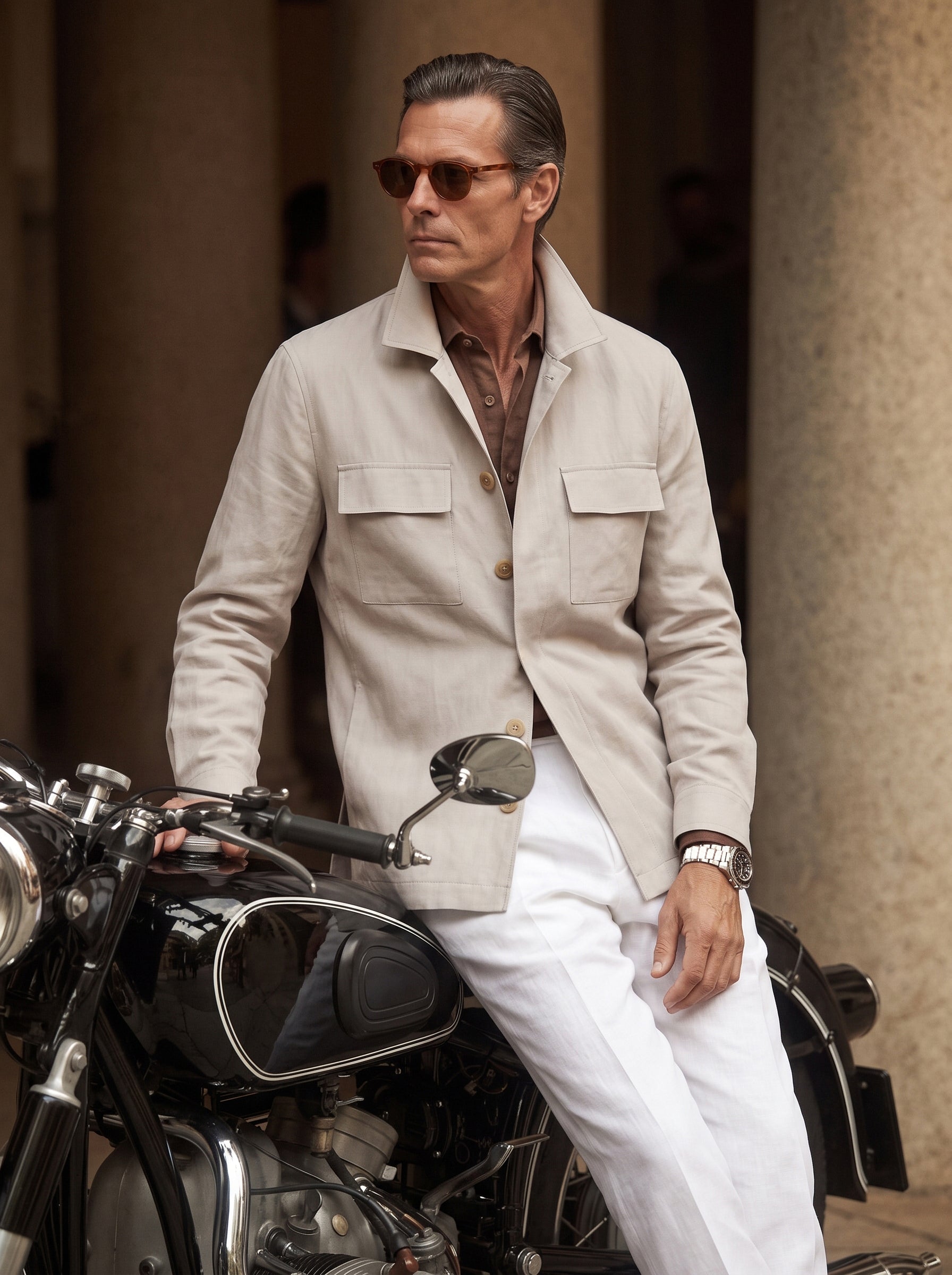 Sébastien Silk-Linen Overshirt