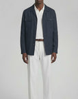 Adrien Silk-Linen Safari Jacket